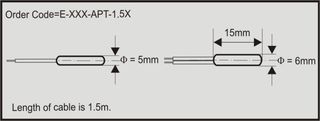 CAL CONTROLS - E-NTC-APT-1.5T7 - 温度探头 NTC 热塑性塑料壳&电缆