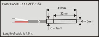 CAL CONTROLS - E-NTC-APP-1.5P7 - 温度探头 NTC 塑料壳 聚氯乙烯电缆