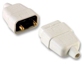 PRO ELEC - 0128-W - 电源连接器 10A 2芯 橡胶 白色