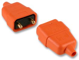 PRO ELEC - 0128-OR - 电源连接器 10A 2芯 橙色橡胶外壳