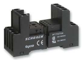 TYCO ELECTRONICS / SCHRACK - PT78704 - 继电器插座 DIN导轨安装